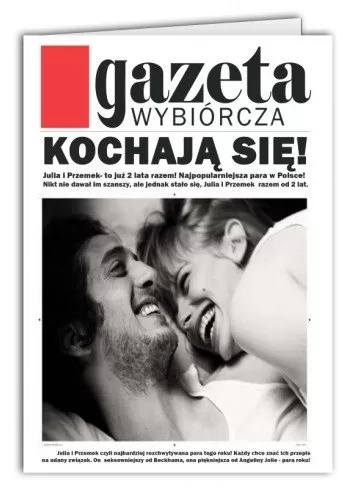 Kartka Kochają Się Gazeta