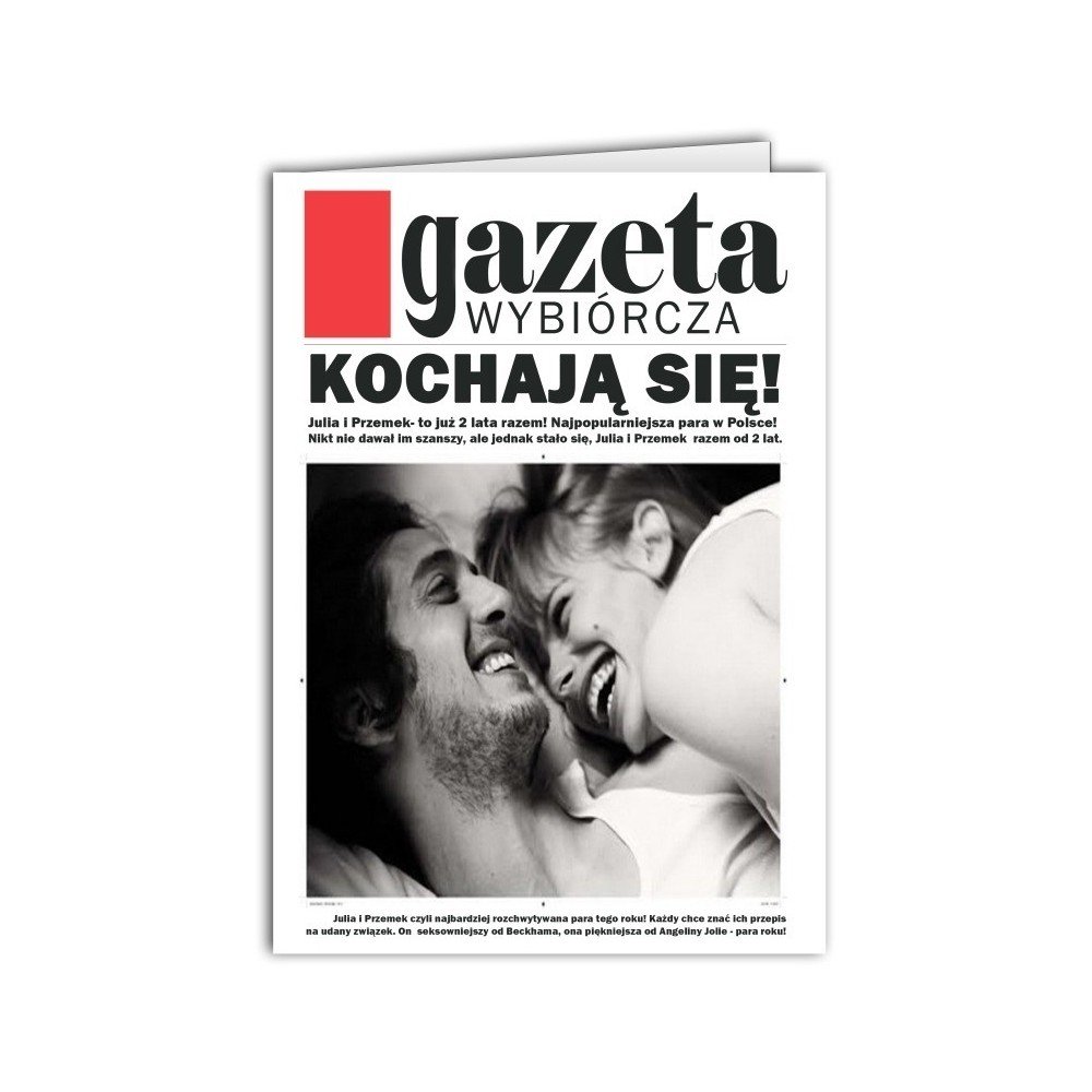 Kartka Kochają Się Gazeta